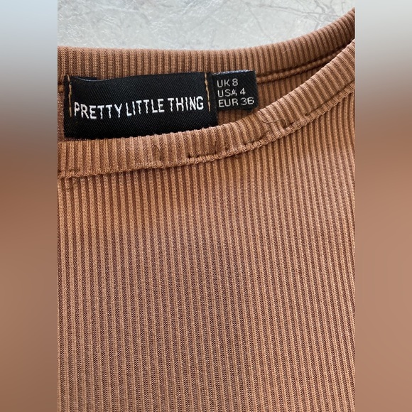 PrettyLittleThing Brown Bodysuit - Picture 3 of 4